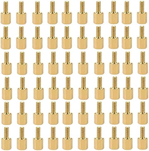 Afstandhouders & Steunstukken | 100 stuks M3x5 mm mannelijke naar M3 vrouwelijke messing afstandhouder, hexagonale schroef, totale lengte 10 mm Bevestigingsmiddelen Afstandhouders & Steunstukken