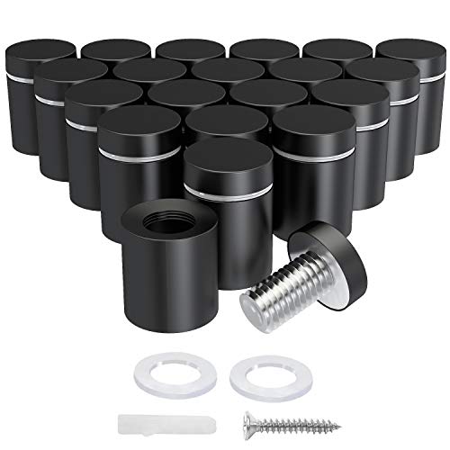 Afstandhouders & Steunstukken | 20-Pack afstandsmoeren (3/4 inch diameter x 1 inch lengte), roestvrijstalen afstandsbevestigingshardware voor acrylaatborden, zwart Afstandhouders & Steunstukken Afstandhouders & Steunstukken