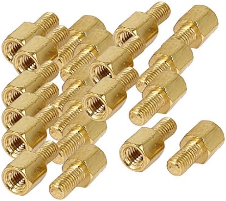 Afstandhouders & Steunstukken | M3 X 5Mm + 6Mm Moederbord Standoffs Mannelijk Naar Vrouwelijk Draad Messing Hexagon Hex Standoff Spacer Schroeven – (20 Stuks) Afstandhouders & Steunstukken Afstandhouders & Steunstukken