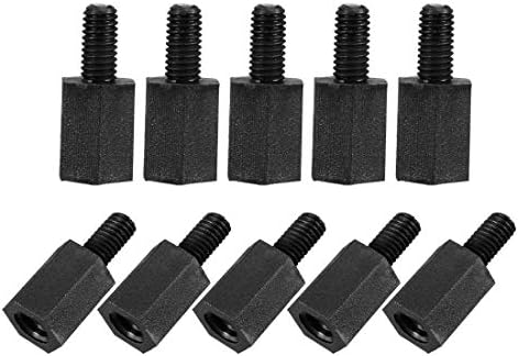 Afstandhouders & Steunstukken | M3X8Mm+6Mm Male-Vrouwelijke Hex Nylon PCB Moederbord Spacer Standoff Voor FPV Drone Quadcopter, Computer & Circuit Board Zwart 100 Stuks Afstandhouders & Steunstukken Afstandhouders & Steunstukken