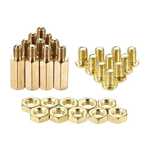 Afstandhouders & Steunstukken | M4 Hex Messing Standoffs Spacer 14Mm+6Mm Mannelijk-Vrouwelijk Draad Pillar Schroef Moer Kit Voor PCB Moederbord Computer Circuitbord, 10 Sets Afstandhouders & Steunstukken Afstandhouders & Steunstukken