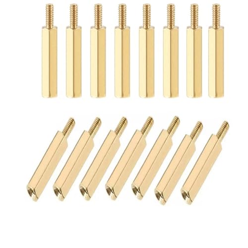 Afstandhouders & Steunstukken | Mannelijke Naar Vrouwelijke Draadafstandsschroeven Messing Hex Standoffs M3 X 45Mm + 6Mm PCB Pilaren Voor Drone Quadcopter, Computer En Printplaat, Verpakking Van 15, Goud Afstandhouders & Steunstukken Afstandhouders & Steunstukken