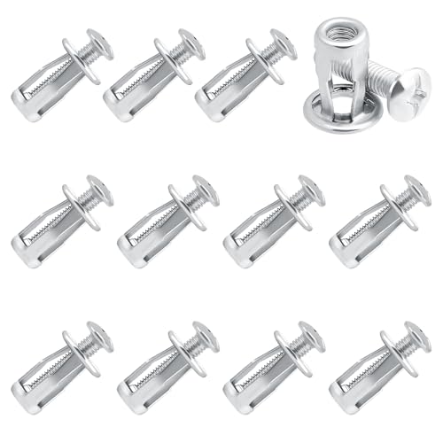 Ankers | 12 Stuks Holle Deuranker Set Bevestigingsmoeren Holle Metalen Cavity M4 Invoermoeren Bloemnuts Zware Zinkgeplateerde Stalen Bout Schroefset Holle Wandankers Voor Wand Stalen Pijp Ijzer Ankers Ankers