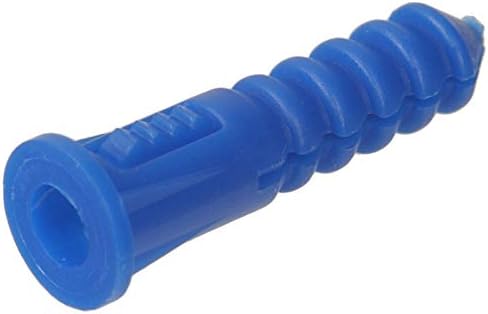 Ankers | 370329 Geribbelde Plastic Anker, 8-10-12 X 1-1/4-Inch, Blauw, 100 Stuks (Verpakking van 1) Ankers Ankers