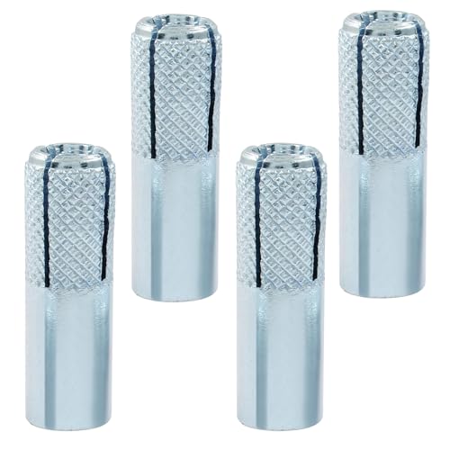 Ankers | 4 Stuks 1/2 Inch Drop In Ankers M12 Verzinkt Koolstofstaal Betonnen Geribbelde Interne Geforceerde Expansie Schroefbouten Voor Thuis En Bouw Ankers Ankers