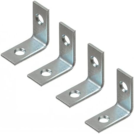 Beugels | 1″ X 1″ X 1/2″ (4-pack) Hoekbeugel met 8 stuks 1/2″ X 6 Gauge platte kop Phillips-schroeven Beugels Beugels