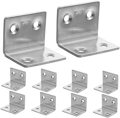 Beugels | 10 Stuks L-vormige Hoekcode Metalen Planken Metalen Plank Hoekplank Hoeksteunen L Beugel Metalen Hoekbeugels Hoekbeugels Voor Houten Plank Steunbeugel Plankhanger Decoratie Beugels Beugels