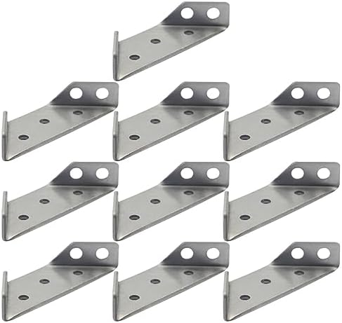 Beugels | 10 Stuks RVS Hoeksteunen Trapezium Hoekbeugels Verbinding Trapezium Hoekcode Beugels Hoeksteun Ondersteuningsbeugel Bevestigingsmateriaal Beugels Beugels