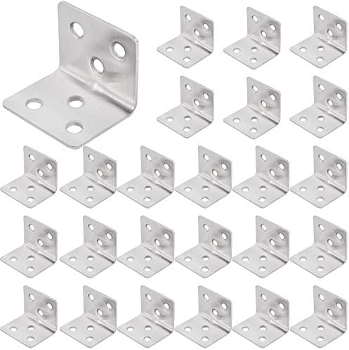 Beugels | 100 Stuks 31 X 31 X 38 Mm Hoekbeugel, Zware Roestvrijstalen Planksteun L-vormige Beugel, Hoekcode Rechte Hoekbeugels Voor Houten Meubelverankering, 1.2 X 1.2 X 1.5 Inch Beugels Beugels