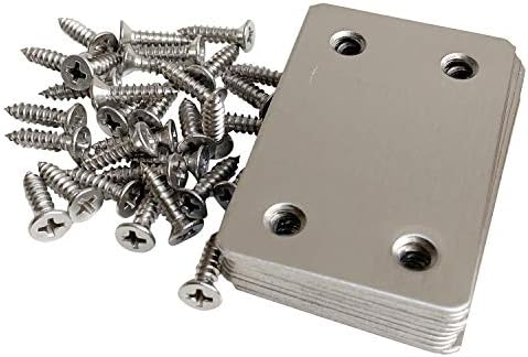 Beugels | 2,4 x 1,5 inch metalen platte rechte steunbeugel, 1,2 mm dikte metalen platte rechte verbindingsplaten, hoeksteunen voor het repareren, 12 stuks voor meubels, hout, planken, kast. Beugels Beugels