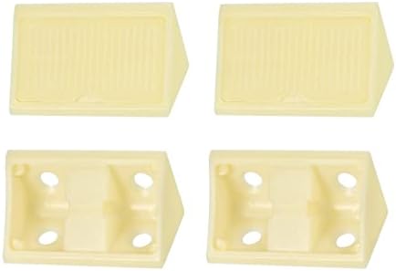 Beugels | 41X20X20Mm (LxBxH) Plastic Hoekbeugels – 12-Pack – Geschikt voor Meubelreparatie – 4 Gaten L-vormige Hoeksteun – Beige Beugels Beugels