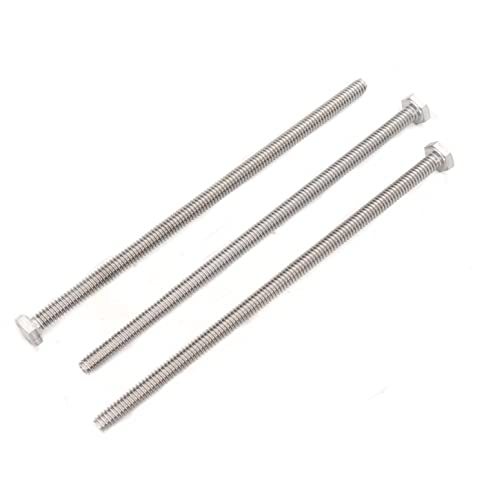 Bouten | 10 stuks 1/4-20 X 6″ Zeskantige Bouten Schroeven, Volledige Draad, Effen Afwerking, F593C 18-8 304 RVS Bevestigingsmiddelen Bouten