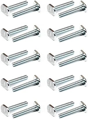 Bouten | 1/4″-20 T-Track Bouten 20 Pack Voor T-Track, 1-1/2 Inch Lange T-Slot Bouten Voor Universele T-Track, T-Track Accessoires Voor Houtbewerkingsjigs En -Fixtures (Qtb1008) Bevestigingsmiddelen Bouten