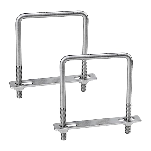 Bouten | 2 Stuks Hardware U Beugel RVS U Klem U Beugel Steunen Met Moeren En Plaat 4″ B X 5,5″ L Bevestigingsmiddelen Bouten