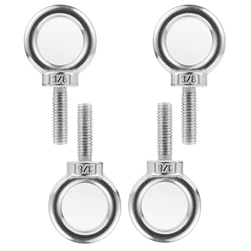 Bouten | Eowpower 4 Stuks 3/8″-16 Unc 34 RVS 3/8″ X 1-1/4″ Hefring Oogbout Eyebolt Bevestigingsmiddelen Bouten