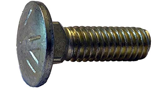 Bouten | Kleine Onderdelen 524C8 1/2″-13 X 1-1/2″ Carriage Bolt Graad 8 Volledig Gewikkeld Zink Geel (Verpakking van 1) Bevestigingsmiddelen Bouten