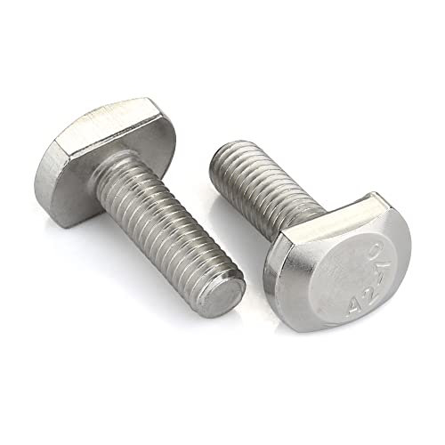 Bouten | M8 X 25Mm T-Slot Drop-In Stud Sliding Bolts T-vormige Schroeven, 304 RVS 18-8, Effen Afwerking, Volledig Gewikkeld, 10 Stuks Bevestigingsmiddelen Bouten