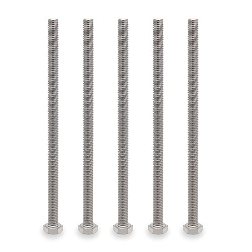 Bouten | M8 Zeskantbout Schroef, M8-1.25 X 150Mm RVS 18-8 304 A2-70 Volledig Gewelfde Zeskantbouten 5 Stuks Bevestigingsmiddelen Bouten