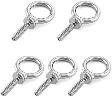 Bouten | Oogbout, 5-pack 1/4″ – 20 X 1″ Marine Grade RVS Hefring Draadogen Bevestigingsmiddelen Bouten