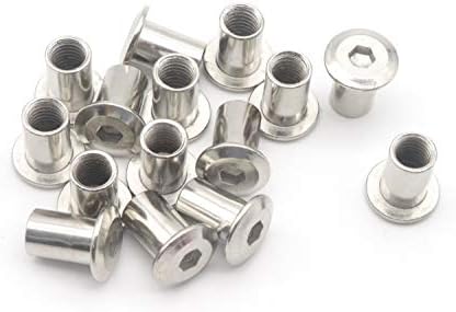 Draadmoeren | 20 stuks M8 x 18 mm 1,25 mm stap Rivet Hex Socket Cap Inzetmoer Barrelmoer Bevestigingsmiddelen Draadmoeren