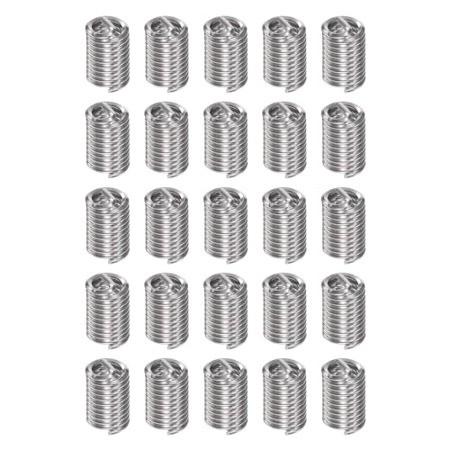 Draadmoeren | 25 Stuks Draadinvoegen 4-40 UNC 3.0D (8.7Mm) Helicale 304 RVS Gewonden Draad Huls voor Plastic Hout Draadreparatie Bevestigingsmiddelen Draadmoeren