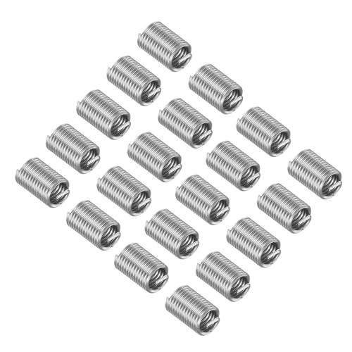 Draadmoeren | Draaddraadinvoegen, M3X0.5 3D 9Mm Lengte, 304 Roestvrijstalen Draad Schroef Huls Invoegstuk Helicale Type Gewonden – (Toepassingen: Voor Auto Reparaties), 20 Stuks Bevestigingsmiddelen Draadmoeren