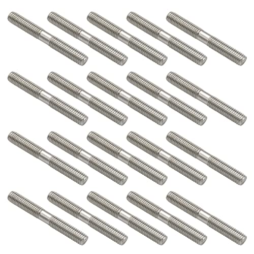 Draadstangen & Bouten | 2 Stuks RVS Dubbel Eind Draad Stud Schroef Bout (M8 X 6Mm) Bevestigingsmiddelen Draadstangen & Bouten