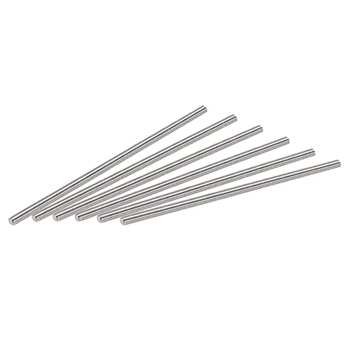 Draadstangen & Bouten | 6 Stuks M5 X 140Mm Volledig Draadstang 304 RVS Rechtsdraads, M5-0.8 Draadafstand Bevestigingsmiddelen Draadstangen & Bouten