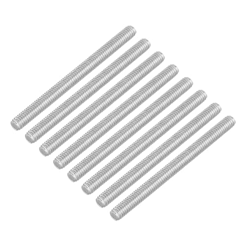 Draadstangen & Bouten | 8 Stuks Volledig Draadstang, M4 X 50Mm 304 RVS Rechtsdraads Stangen M4-0.7 Draadafstand Voor Meubelmachine Assemblage Bevestigingsmiddelen Draadstangen & Bouten