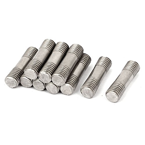 Draadstangen & Bouten | M10X35Mm Dubbel Einddraad 304 RVS Strakke Verstelbare Duwstang Stud 10 Stuks Bevestigingsmiddelen Draadstangen & Bouten