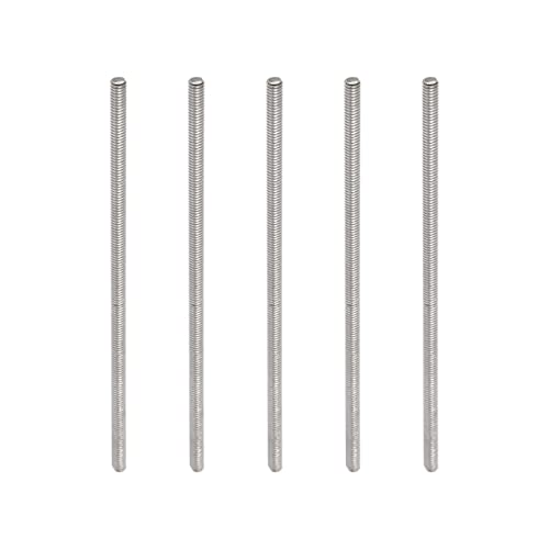 Draadstangen & Bouten | Volledig Draadstaaf 304 RVS Stangbouten, [Voor Klemmen en U-bouten] – M4 X 100Mm Mannelijk Draad/Zilver/5-Pack Bevestigingsmiddelen Draadstangen & Bouten