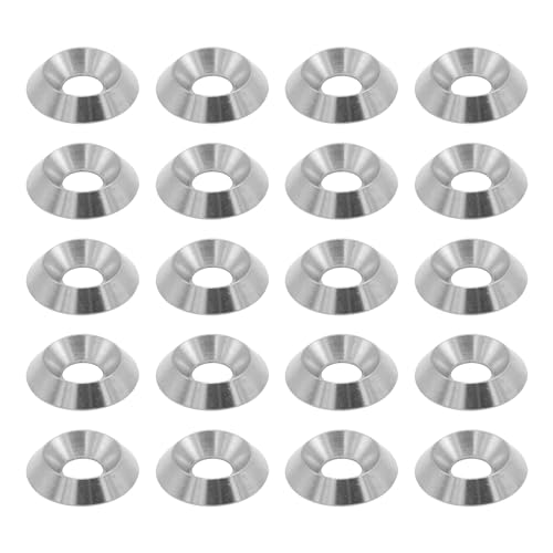 Hardware Wasmachines | 2 Stuks M6 RVS Verzinkte Ring, 18Mm Diameter, 3.5Mm Hoog, 34 Ss CNC Afwerking Cupkoppakking Ringen Voor Industriële Constructie, Geschikt Voor M6 Schroeven Bevestigingsmiddelen Hardware Wasmachines