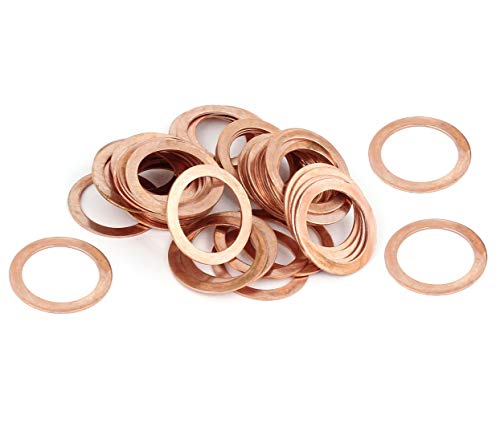 Hardware Wasmachines | 26X32X2Mm Koperen Crush Washer Platte Ring Seal Gasket Fitting M26 (24 Stuks) Bevestigingsmiddelen Hardware Wasmachines