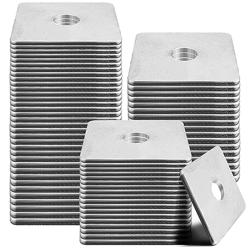 Hardware Wasmachines | 7 Stuks .5″ X 2″ X 2″ X .19″ Gegalvaniseerde Vierkante Ringen Zware Stalen Pakking Platte Ringen Moer Bevestigingshardware Platte Pad Ruimtehouder Bevestigingsmiddelen Hardware Wasmachines