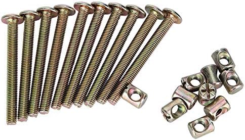 Moer- en Boutenset Assortimenten | 1 Verpakking M6 X 6Mm Barrel Bolt Moeren, Chazcool Cross Dowel Set Voor Meubels, Bedden, Stoelen, Wieg, Reserve Connector Onderdelen (6Mm) Bevestigingsmiddelen Moer- en Boutenset Assortimenten