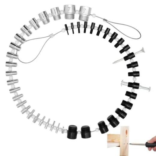 Moer- en Boutenset Assortimenten | 44 Stuks Moer en Bout Draad Controleur (Inch & Metrisch), HSS Moer en Bout Maat Gauge, Inch & Metrisch Afneembare Moer en Bout Draad Maat Controleur Gauges Bevestigingsmiddelen Moer- en Boutenset Assortimenten