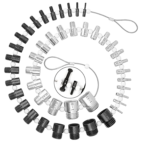 Moer- en Boutenset Assortimenten | Moer en Bout Draad Controleur – HSS Draad Controleur Standaard en Metrisch – Compleet SAE Mannelijke en Vrouwelijke Gauge – Nauwkeurige Metingen Bevestigingsmiddelen Moer- en Boutenset Assortimenten