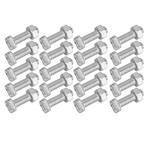 Moer- en Boutenset Assortimenten | Moeren en Bouten, Kassen Moeren Gereedschap 2 Set M6 2,2 cm Aluminium Stevig, Hoge Sterkte Kassen Bouten Moeren Kit Voor Plastic Kas, Glazen Kas, Serre Bevestigingsmiddelen Moer- en Boutenset Assortimenten