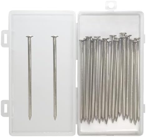 Nagels | 2 Stuks Premium Hardware Spijkers Assortiment Kit, 10 cm 34 RVS Spijkers, Foto Hangspijkers, Afwerkingsspijkers, Platte Kop Spijkers, Wandspijkers, Houtspijkers, Lange Spijkers, Bevestigingsspijkers Bevestigingsmiddelen Nagels