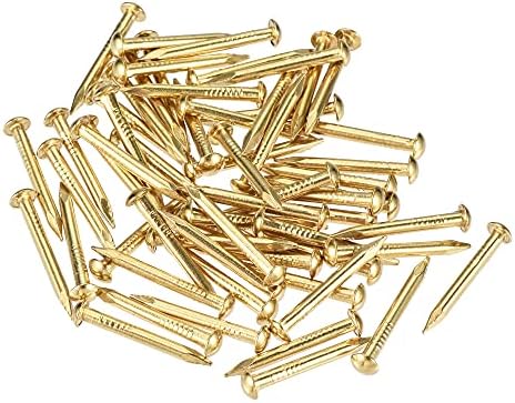 Nagels | Kleine Mini Hardware Messing Spijkers 2Mm x 20Mm (DxL) voor DIY Houten Dozen Accessoires 60 Stuks Bevestigingsmiddelen Nagels