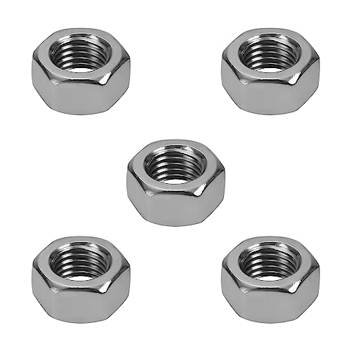 Noten | 5 Stuks M16 X 1,5 Mm 304 RVS Metric Zeskantmoeren Bevestigingsmiddelen Metalen Moeren Zeskantmoeren Voor Hardware Bevestigingsmiddelen Connectoren Machines Apparaten Zilveren Kleur 0,86 X 0,43 In (B x T) Bevestigingsmiddelen Noten