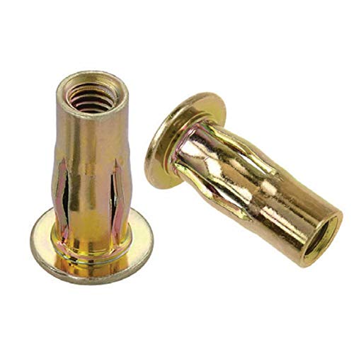 Noten | Metaal Magery Stalen Voorgebolde Schacht Draad Invoegstuk Multi Grip Rivet Moer 5/16-18 X .2-.28 Grip Bereik Gouden Zink Afwerking (Verpakking van 25) Bevestigingsmiddelen Noten