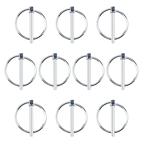 Pinnen | 3/16" Lynch Pin, 1 Stuk Koolstofstaal Lynch Pins Met Ring Zware Snelle Ontgrendel L-Pin Slot Voor Fiets Boot Boerderijtractoren Trailers Vrachtwagens (Diameter 4,5 Mm, Lengte 36 Mm) Bevestigingsmiddelen Pinnen