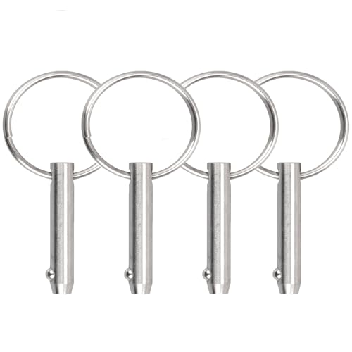 Pinnen | 4 Stuks Marine 316 RVS Snelsluiting Pin Bimini Top Pin, Diameter 3/16″ (4,8 Mm), Totale Lengte 1,37″ (35 Mm), Gebruikbare Lengte 0,866″ (22 Mm) Bevestigingsmiddelen Pinnen