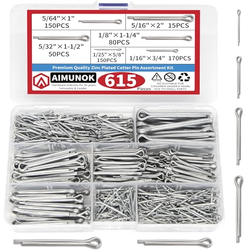 Pinnen | 615 Stuks Haarspeld Splitpen Assortiment Kit 6 Maten Zware Zink Geplakte Splitpennen Clips Hijspen Clip Tractor Splitpen Trucks, Motorreparatie In Trekhaak Clips & Pennen Bevestigingsmiddelen Pinnen