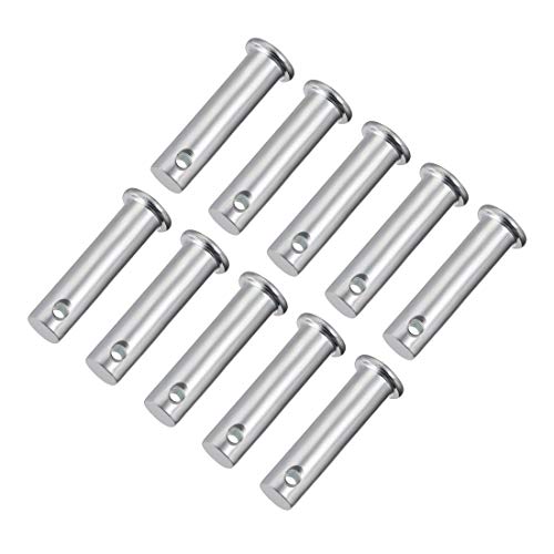 Pinnen | Enkele Gat Clevis Pinnen, 10Mm X 40Mm Platte Kop Verzinkt Staal 10 Stuks Bevestigingsmiddelen Pinnen