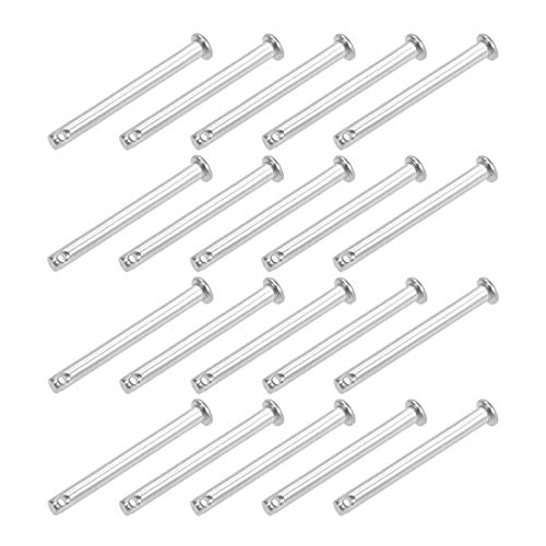 Pinnen | Enkelgat Clevis Pins – 5Mm X 50Mm Platte Kop 304 RVS Link Scharnierpin 20Stuks Bevestigingsmiddelen Pinnen