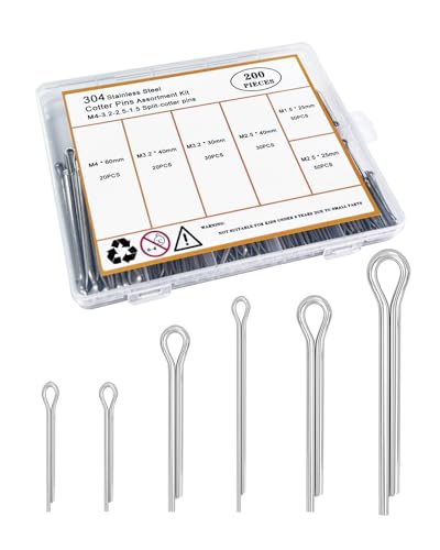 Pinnen | Generieke Splint Assortiment Kit Splinten Hardware Pins – Splint Kit Hardware Pins 34 RVS Carter Splinten Assortiment Kleine Pin Clips Haarspeld Splint 2 Stuks Bevestigingsmiddelen Pinnen