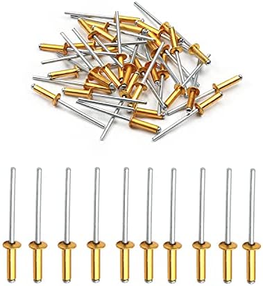 Rivetten | 1000 Stuks Blinde Klinknagels Aluminium Pop Klinknagels M3.2X13Mm Kern Decoratie Klinknagels Trek Klinknagels Voor Plaatmetaal, Auto’s, Spoorwegen En Meubels Gouden Kleur Bevestigingsmiddelen Rivetten