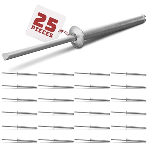 Rivetten | 25 Stuks Grote Kop Popnagels Aluminium – 3/16″ X 1-1/2″ Aluminium Koepelkop Blinde Popnagel Set 6-20 Speling 1.126-1.250 Set #Lig-0229Ng – Aluminium Decoratieve Nagels Lange Popnagels Massieve Nagels Voor Ramen Bevestigingsmiddelen Rivetten